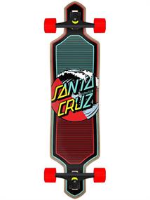 Santa cruz Wave Dot Splice drop thru 9'' skateboard complete