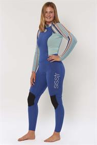 SISSTREVOLUTION SUMMER SEAS CLR BLOCK BK ZIP FULL-Wetsuit Dames