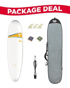 Tahe (BIC) 7'6 Mini-Longboard Surf Package Deal
