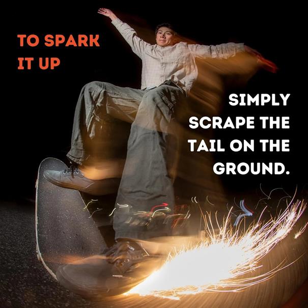 TAIL DEVIL Skateboard Spark Plate