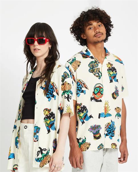 Volcom Featured Artist - Bob Mollema - Unisex Overhemd met korte mouwen